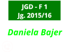 Daniela Bajer             0174 - 2045948   JGD - F 1 Jg. 2015/16