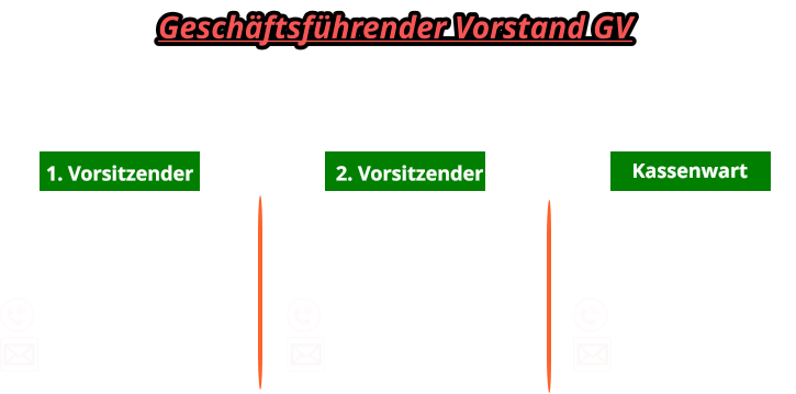 1. Vorsitzender 2. Vorsitzender Kassenwart Hanifi Demir               Nicole Horstmann kom.            Nils Buchhorn              0170-4950745   Geschäftsführender Vorstand GV